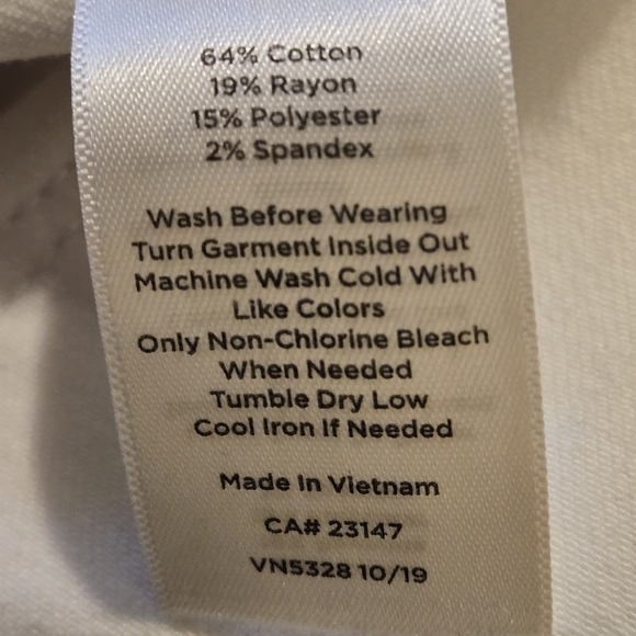 Talbots Women's 18 Eggshell White High Waist Jegging Crop 5 Pockets Modern Chic - Picture 12 of 16